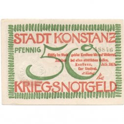 Германия (Нотгельд) 50 пфеннигов 1919 Констанц XF
