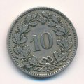 Швейцария 10 раппенов 1925 год