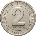 Австрия 2 гроша 1985 год UNC