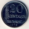 Бразилия 20 сентаво 1976 год