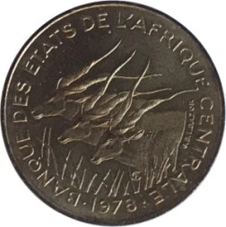 Центральная Африка 5 франков 1978 год