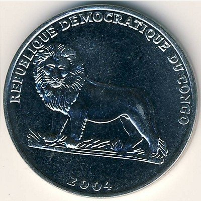 Конго 1 франк 2004 год - Папа Иоанн Павел II