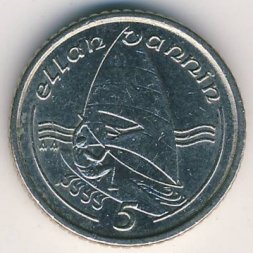Остров Мэн 5 пенсов 1990 год