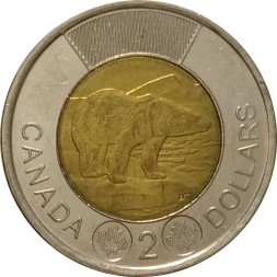 Канада 2 доллара 2012 год (дата под портретом) 