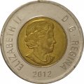 Канада 2 доллара 2012 год (дата под портретом) 