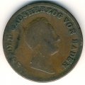 Баден 1 крейцер 1843 год