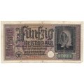 Германия 50 марок 1939-1945 годов выпуска - Немецкие оккупационные территории - F