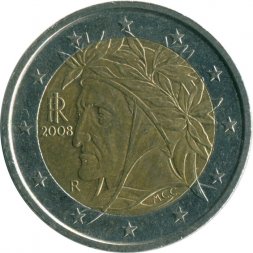 Италия 2 евро 2008 год