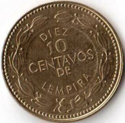 Монета Гондурас 10 сентаво 2007 год