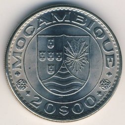 Мозамбик 20 эскудо 1971 год
