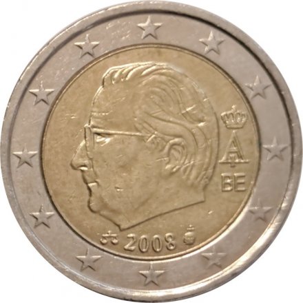 Бельгия 2 евро 2008 год - Альберт II (король Бельгии)