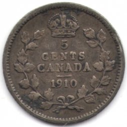 Канада 5 центов 1910 год - Король Эдуард VII