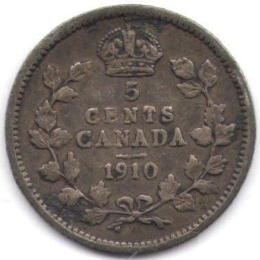 Канада 5 центов 1910 год - Король Эдуард VII