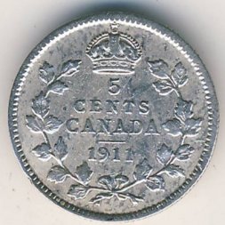 Канада 5 центов 1911 год
