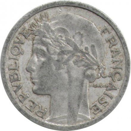 Франция 2 франка 1945 год (B)