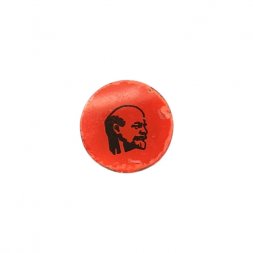 Значок Ленин (красный, тип 1)