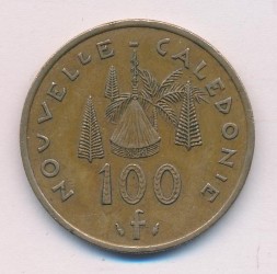 Новая Каледония 100 франков 1992 год
