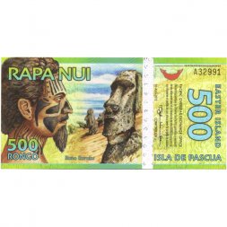 Сувенирная банкнота Остров Пасхи - 500 ронго 2012 год - UNC