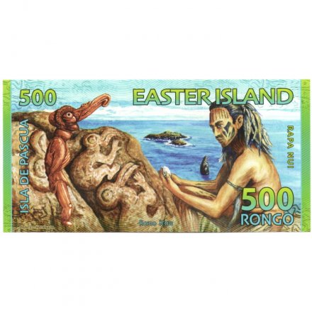 Сувенирная банкнота Остров Пасхи - 500 ронго 2012 год - UNC