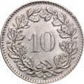 Швейцария 10 раппенов 1961 год
