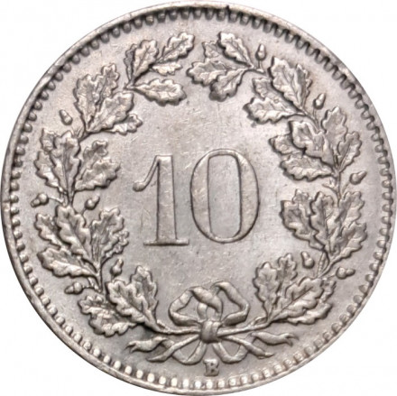 Швейцария 10 раппенов 1961 год