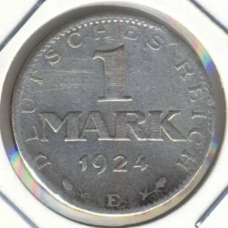 Веймарская республика 1 марка 1924 год (E)