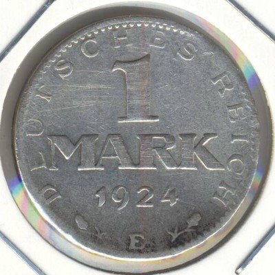 Веймарская республика 1 марка 1924 год (E)