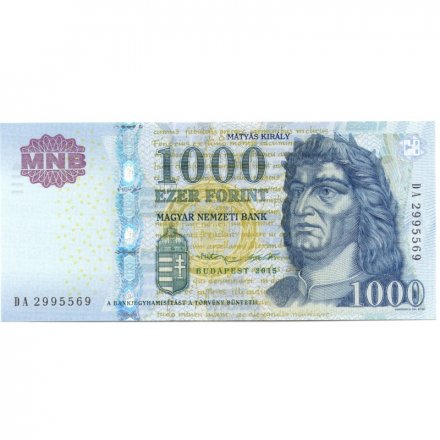 Венгрия 1000 форинтов 2015 год - Король Матьяш I UNC