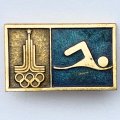 Значок. Виды спорта. Олимпиада 80. Плавание