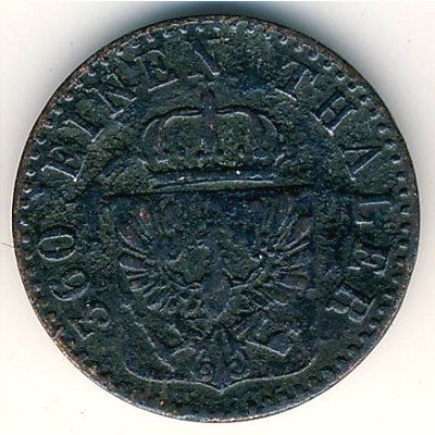 Пруссия 1 пфеннинг 1859 год