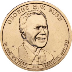 США 1 доллар 2020 год - Джордж Буш (старший) (D)