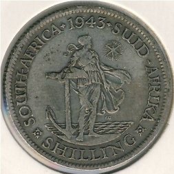 ЮАР 1 шиллинг 1943 год