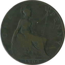Великобритания 1 пенни 1904 год