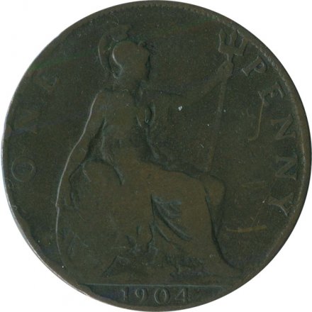 Великобритания 1 пенни 1904 год
