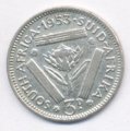 ЮАР 3 пенса 1953 год