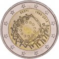 Эстония 2 евро 2015 год - 30 лет флагу Европы