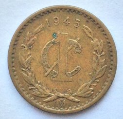 Мексика 1 сентаво 1945 год