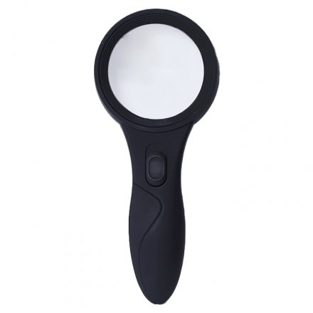 Лупа оптическая ручная 4x-63мм Magnifier TH-600559, с подсветкой 6 LED