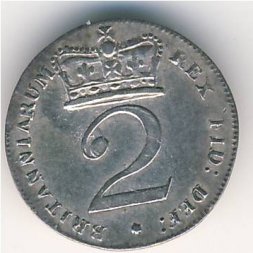 Великобритания 2 пенса 1820 год