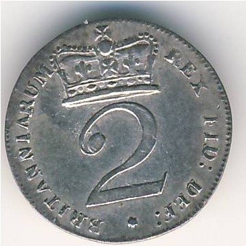 Великобритания 2 пенса 1820 год