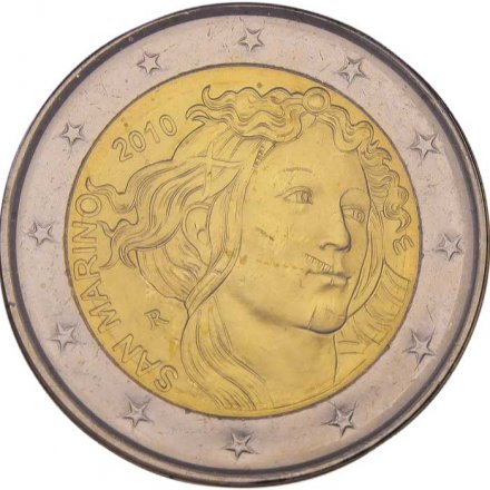 Сан-Марино 2 евро 2010 год - Сандро Боттичелли