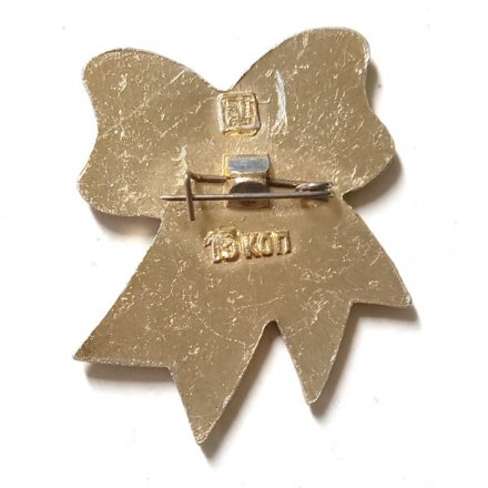 Значок В.И. Ленин. Бант (тип 2)