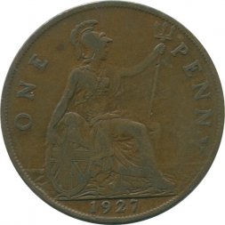 Великобритания 1 пенни 1927 год