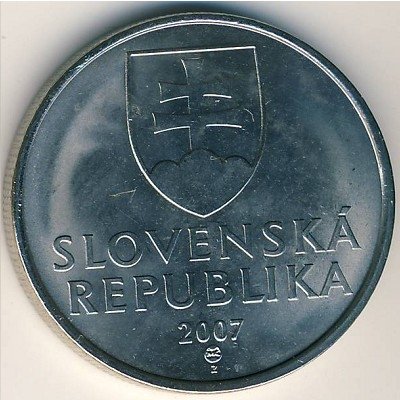 Словакия 5 крон 2007 год - Реверс кельтской тетрадрахмы