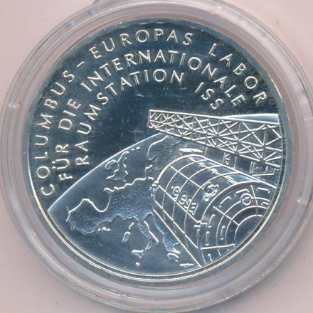 Германия 10 евро 2004 год - Лаборатория Коламбус на МКС