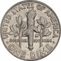 США 1 дайм (10 центов) 1994 год - Франклин Рузвельт (D)