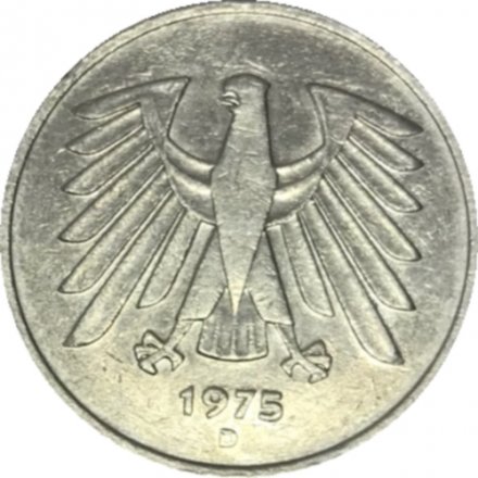 ФРГ 5 марок 1975 год (D)