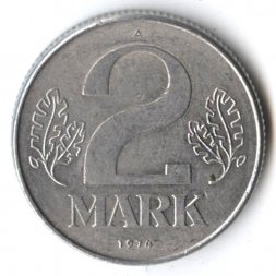 ГДР 2 марки 1974 год (A)