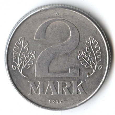 ГДР 2 марки 1974 год (A)