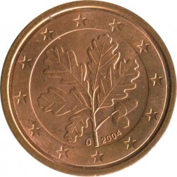 Германия 2 евроцента 2004 год (D)